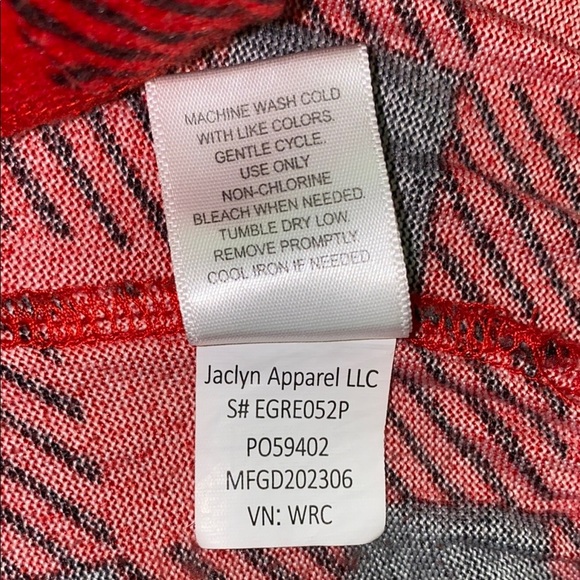 JACKLYN APPAREL jogger style red black checkered pajama pants soft cozy size XS - Picture 5 of 7